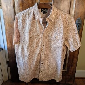 Gibson Men's Tan Patterned Shirt XL